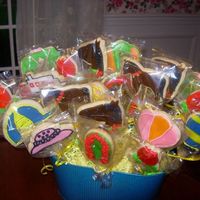 Derby Cookie Basket Too many cookies in this basket--couldn't get it look nice. Customer was pleased though.