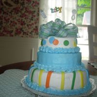 Baby Shower I made this for my daughter'b boyfriend's sister baby shower. They were just going to buy an ice cream cake, so I volunteered a...