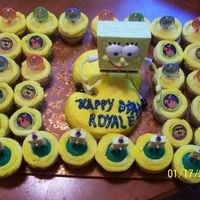 Happy 3Rd Birthday Sponge Bob sitting on the number 3 All buttercream icing andvanilla cake
