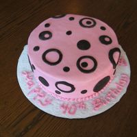 Pink And Dark Brown Circles This was made for a constumer who was turning 40.