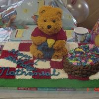 Winnie The Pooh Picnic This was for my cousins little boys' first birthday. I did this at the lake during a family reunion