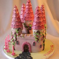 Pink Castle Here is a pink castle for a girls 9th birthday party. It was a great success, and I enjoyed making it. I just whish it wouldn't take...