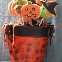 Halloween Cookie Bouquet NFSC with Michele Fosters Fondant and RI