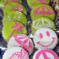 Luau Cookies NFSC--Antonia;s Icing--Stenciled Details