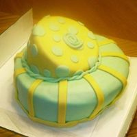 Whimsical Cake My first attempt at a whimsical-tilted cake. I originally planned on making this a 3-tier cake, however I ran out of fondant (oops!)...