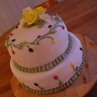 Tulip, Roses And Callalillys Birthdaycake for a 70 year old.