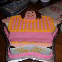 Goodbye Girl Star Cake This was supposed to be a cheerleader type of girl - I was going to write something about 'Katie is a superSTAR' (ref to the star...