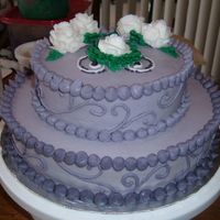 Birthday Cake For My Grandmother I used the pattern press on the sides of the cake to make sure I had even scrollwork. I varied the colors so that the purple got darker as...