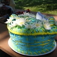 Daisy Basket I made this as one of my first cakes after taking a gumpaste class and my mother-in-law wanted a different cake and daisies are her...