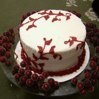 Sisters Trial Wedding Cake This is a practice cake for my little sisters wedding this weekend (sep. 3) So scared, but excited. She want's the wine colored icing...