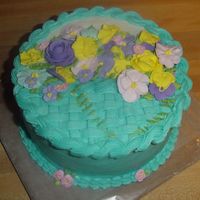 First Basketweave, Was Afraid I Wouldn't Have Enough Frosting To Do Sides. 