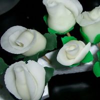 White Roses My first attempt in making gumapaste roses.