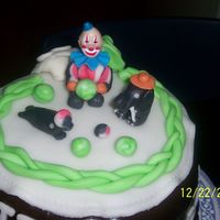 Circus Cake Frontal View Choco MMF really tastes yummy.