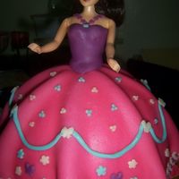 My 1St Doll Cake I made this cake with choco mousse filling using a dome pan. My daughter, Dral & her cousins, Eals & Jake helped with decorating...
