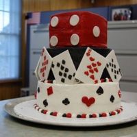 Vegas Cake Fun cake to do. Fondant cards, dots. Found the idea here on this website.