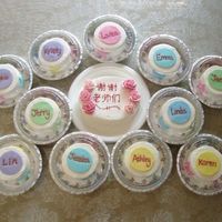 Mini Cakes one mini cake for each senior graduating from my dance studio this year. bigger cake is for our teachers as a thanks.pastry pride with mmf...