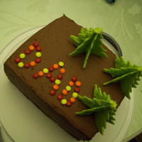 Trees Frosted with whipped chocolate ganache.