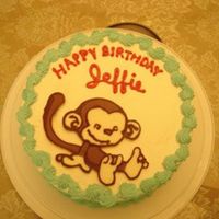 Monkey! isn't he adorable??? chocolate transfer monkey. words written in chocolate.i find it much easier to write with chocolate that with...