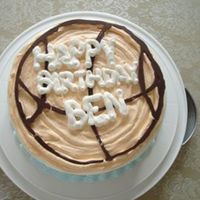 Basketball frosted with pastry pride. color is pale becaus i'm wimpy when it comes to coloring icing &gt;.&lt; i can't ever get the...