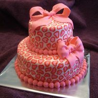 Pink Leopard Print This is a cake that I made for a lady at my doctor's office. It was actually for an office baby shower. They requested the pink...