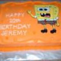 20Th Birthday This is a white cake with buttercream icing made for a friend son birthday who like sponge bob and the color orange.