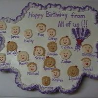 Teacher's Birthday Cupcake Cake This was a cake that I did from the children in my son's class.