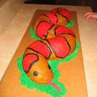 Snake A corn snake made for a 6th Animal Planet Birthday Party 2 Bundt's with BC icing, thanks for all the tips and ideas from here and...