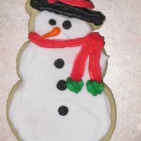 Snowman Sugar Cookie My Grandma's Sugar cookie recipe and BC icing....MY FAVORITE! ;)