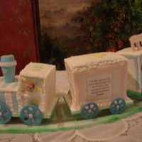 Baby Shower Train in rolled fondant and gumpaste