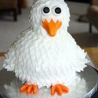 Chicken For Chili Cookoff Chicken. Sports ball pan for body, 1/2 ball pan (6 per sheet) for head. Feathers were painstakenly cut (blisters to prove it) from fondant...