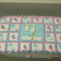 Baby Shower Cake This is a cake that I made in one of my decorating classes