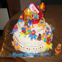 Circus Cake I made this cake for my son's 1st birthday. We had so much fun coming up with different ways to position all of the clowns!
