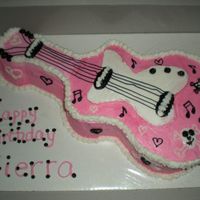 Pink Guitar With Skulls I made this cake for my neice. She loves music and for some reason, SKULLS. I used the standard Wilton guitar pan but then had to use a...