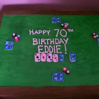 Poker Table iced in buttercream, mmf accents