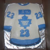 Maple Leafs Jersey buttercream with FBCT for logo