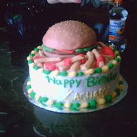 Hamburger And Fries The hamburger and fries are done in marshmallow Fondant. the rest is BC