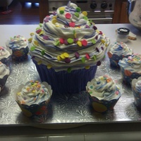 Giant & Small Cupcakes 1 Giant cupcake and matching small ones