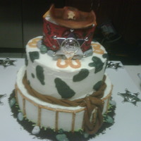 Cow Boy Birthday Cake This cake was done for a 2 year old..Cowboy theme