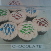Pie Cupcakes these are cupcakes that look like pies (the m & m's) make the look it look like PIES
