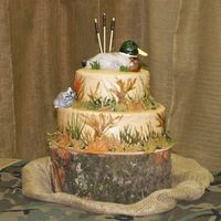 Groom Cake, Duck Hunting, Rca, Louisiana, Camouflage This is my son's groom's cake from this past weekend. He's an avid duck hunter, he loves raccoons (RCA is a Louisiana Thing...