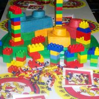 Lego Cake (2Nd Upload) This was for my son's best friend's 8th birthday. I made a sheet cake and cut and stacked them then placed cupcakes on top to...