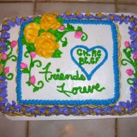 Friends Forever Made this cake while Barbara was visiting me. We had a great time and everyone enjoyed the results a Almond Butter cake with Creamcheese...