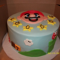 Mario Cake buttercream with fondant details