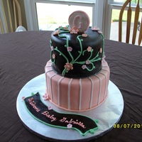 Baby Shower Cake This cake design was inspired by the invitation to the shower.