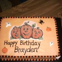 Halloween Birthday THIS IS MY FIRST PAID CAKE! THEY SEEMED TO REALLY LIKE IT.