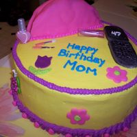 Can't Leave Home Without It... This makeup bag was the first thing I had ever covered in fondant. It turned out ok, but I think it was too thin or something.