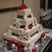 Snowflakes And Cardinals Styled for Christmas - Cardinals and snowflakes