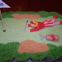 Golfer Cupcake Cake 