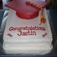 Graduation Hat Cake ...My first real attempt at a large cake!!