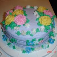 Co-Worker's Birthday Cake Made for a co-worker's birthday. French vanilla cake with butter/vanilla flavored buttercream icing. We found when you mix the two...